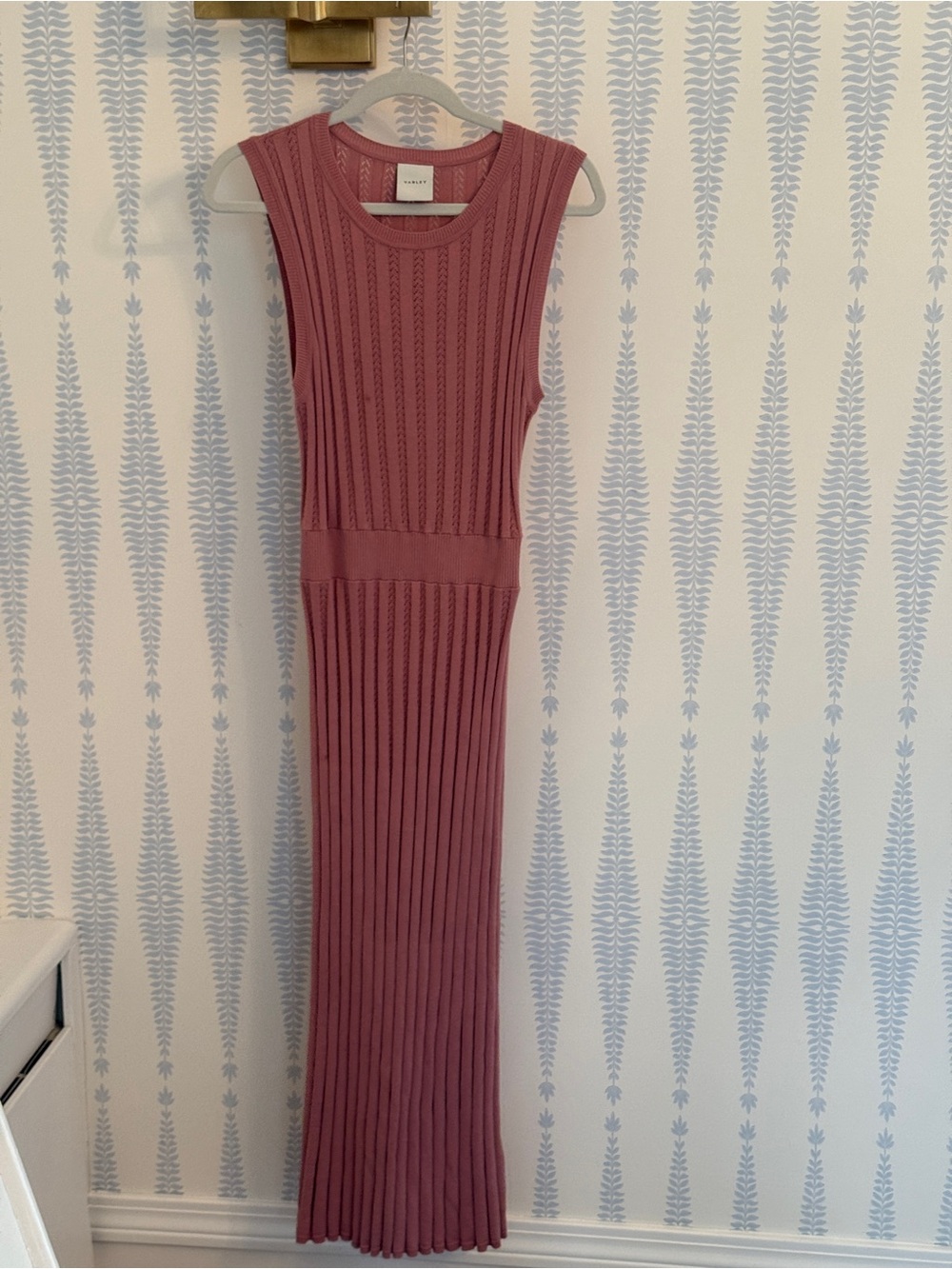 Varley Florian Mauve Knit Sleeveless Dress